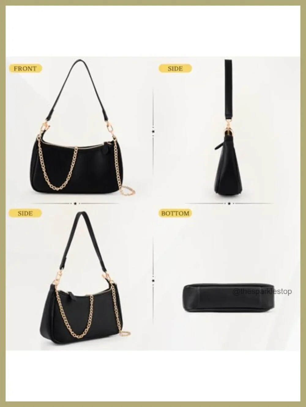 PU Leather Small Hobo Shoulder Purse with Removable Straps
